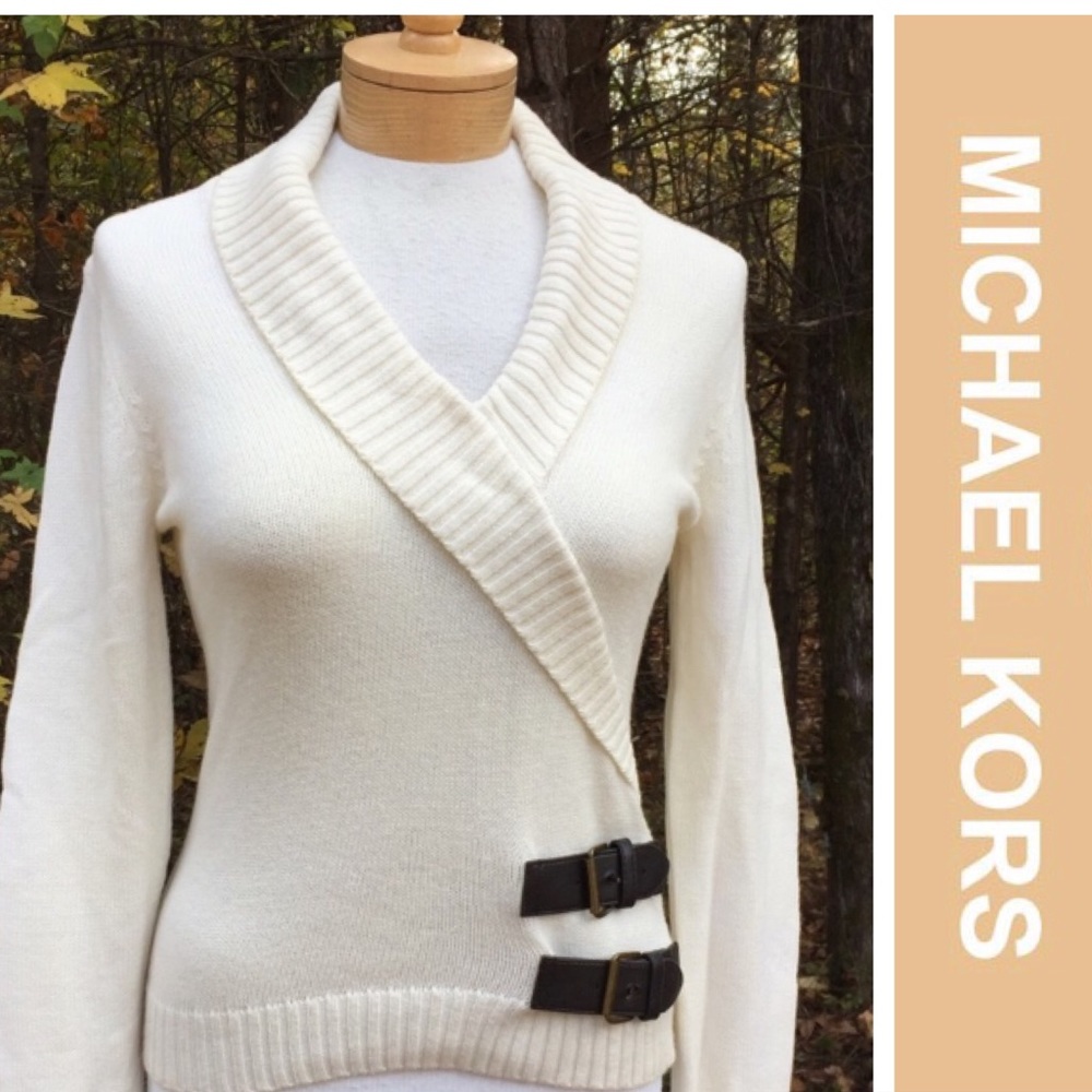 Cream Buckle Sweater